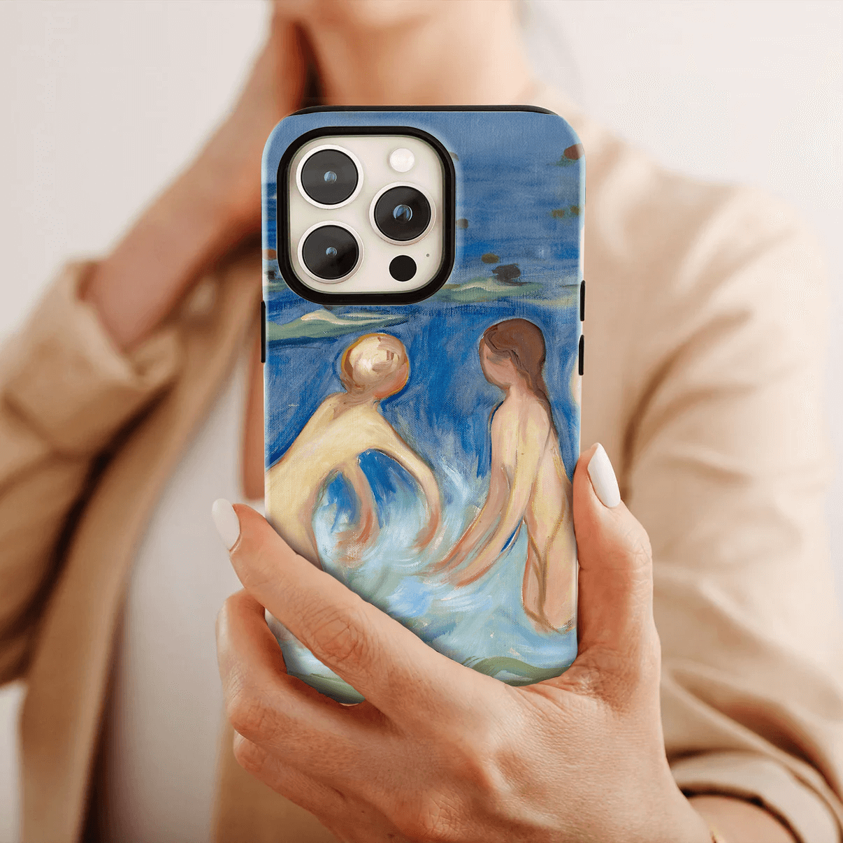 Phone Case Bathing Girls by Edvard Munch