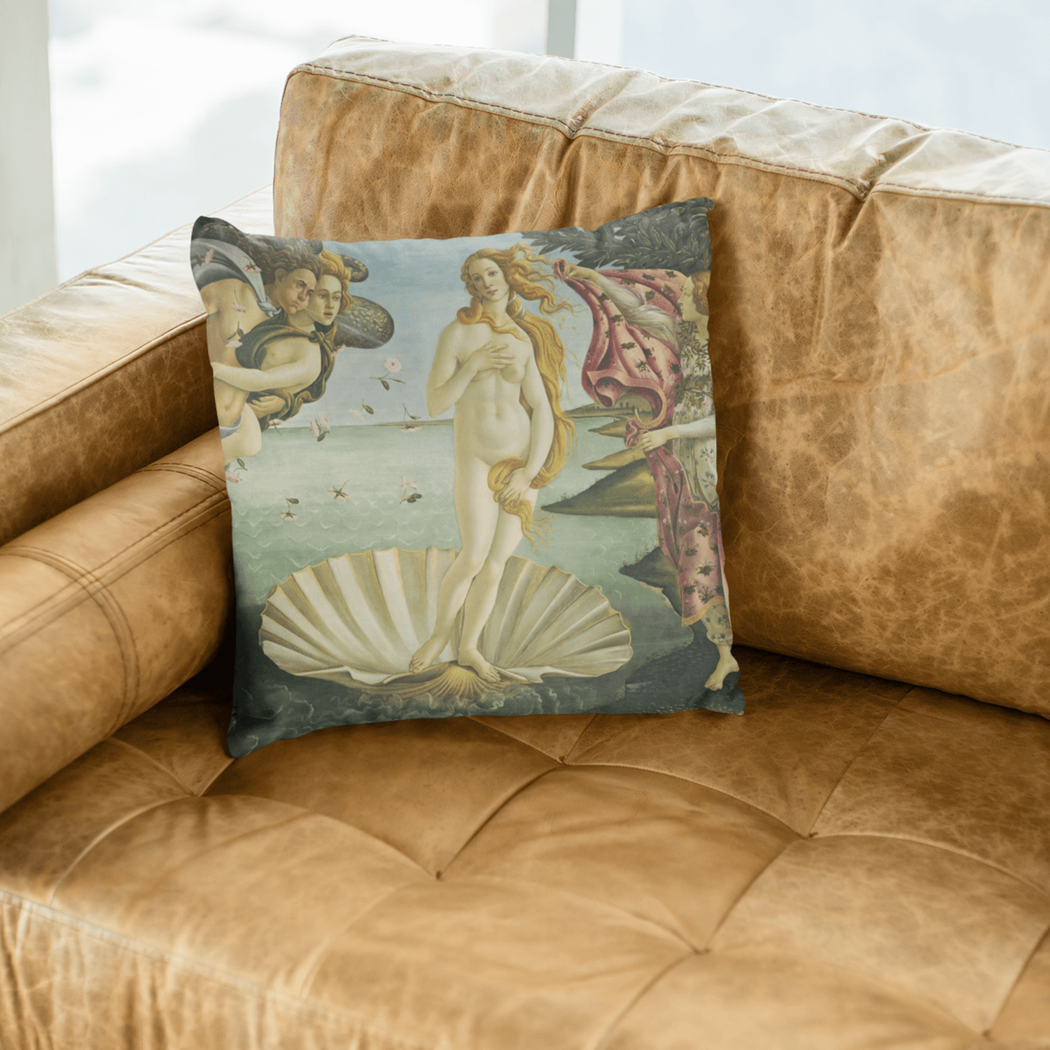 Cushion Cover Birth Of Venus, 1485 by Sandro Botticelli