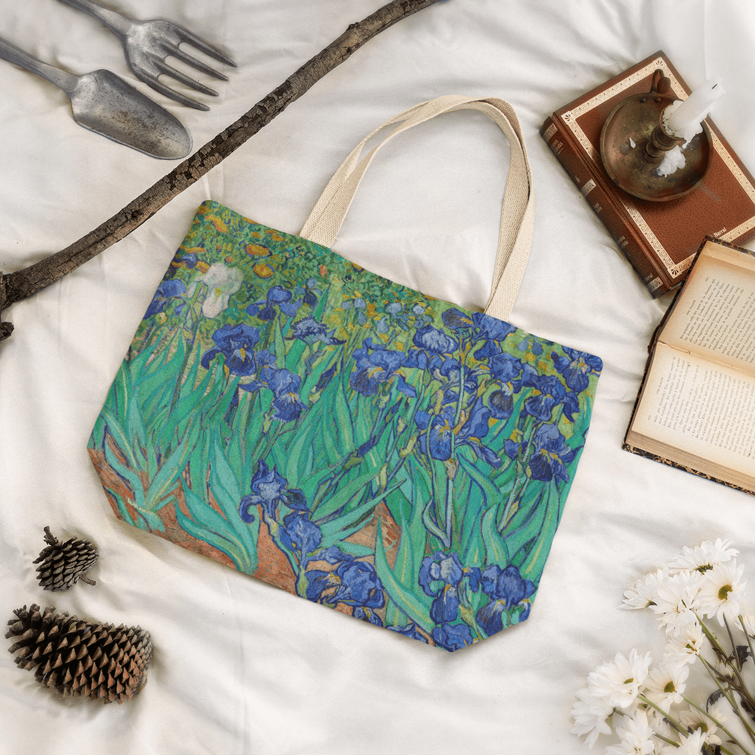 Tote Bag Irises by Vincent Van Gogh