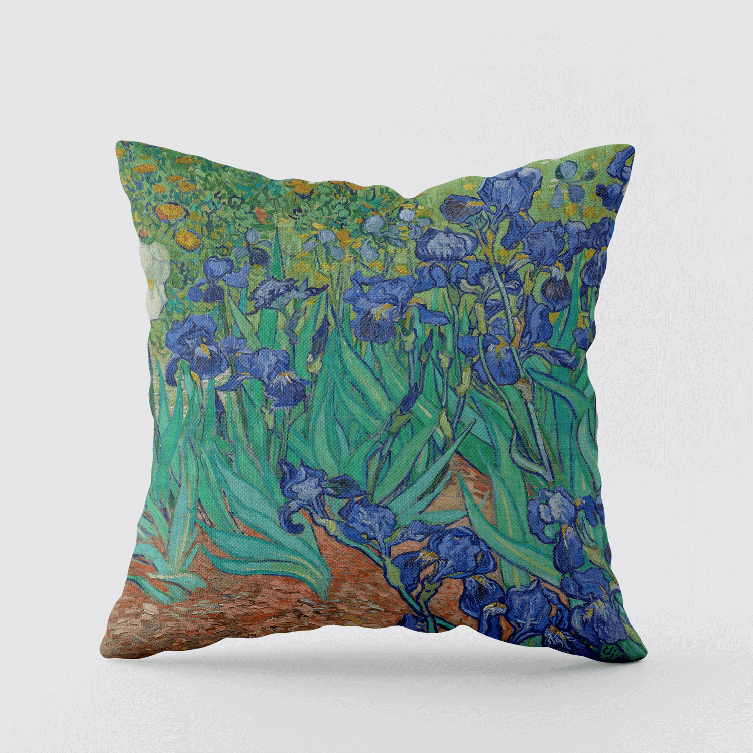 Cushion Cover Irises, 1889 by Vincent Van Gogh