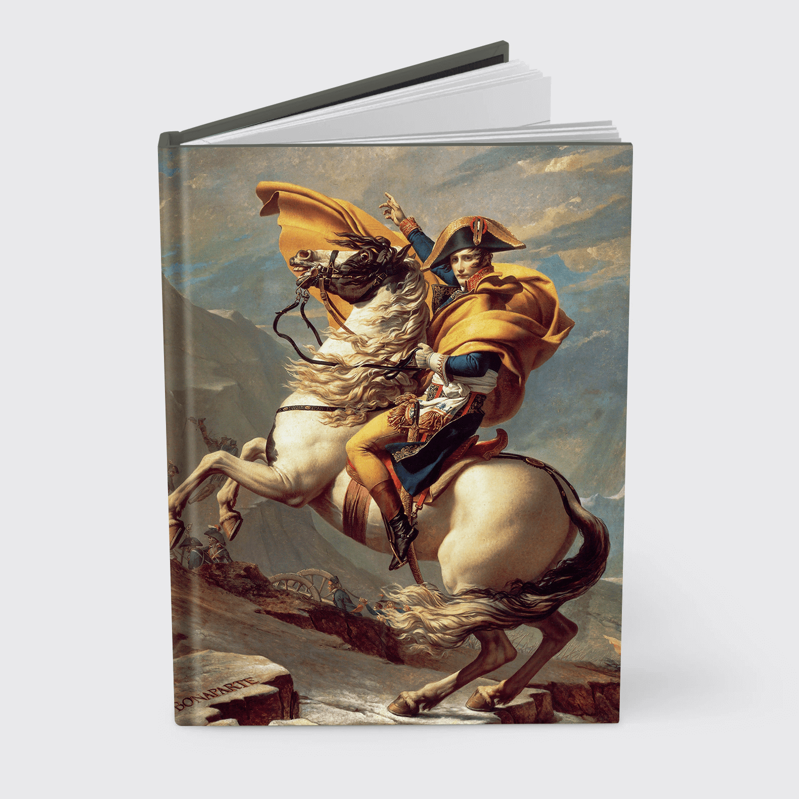 Notebook Napoleon Crossing The Alps, 1800 by Jacques Louis David