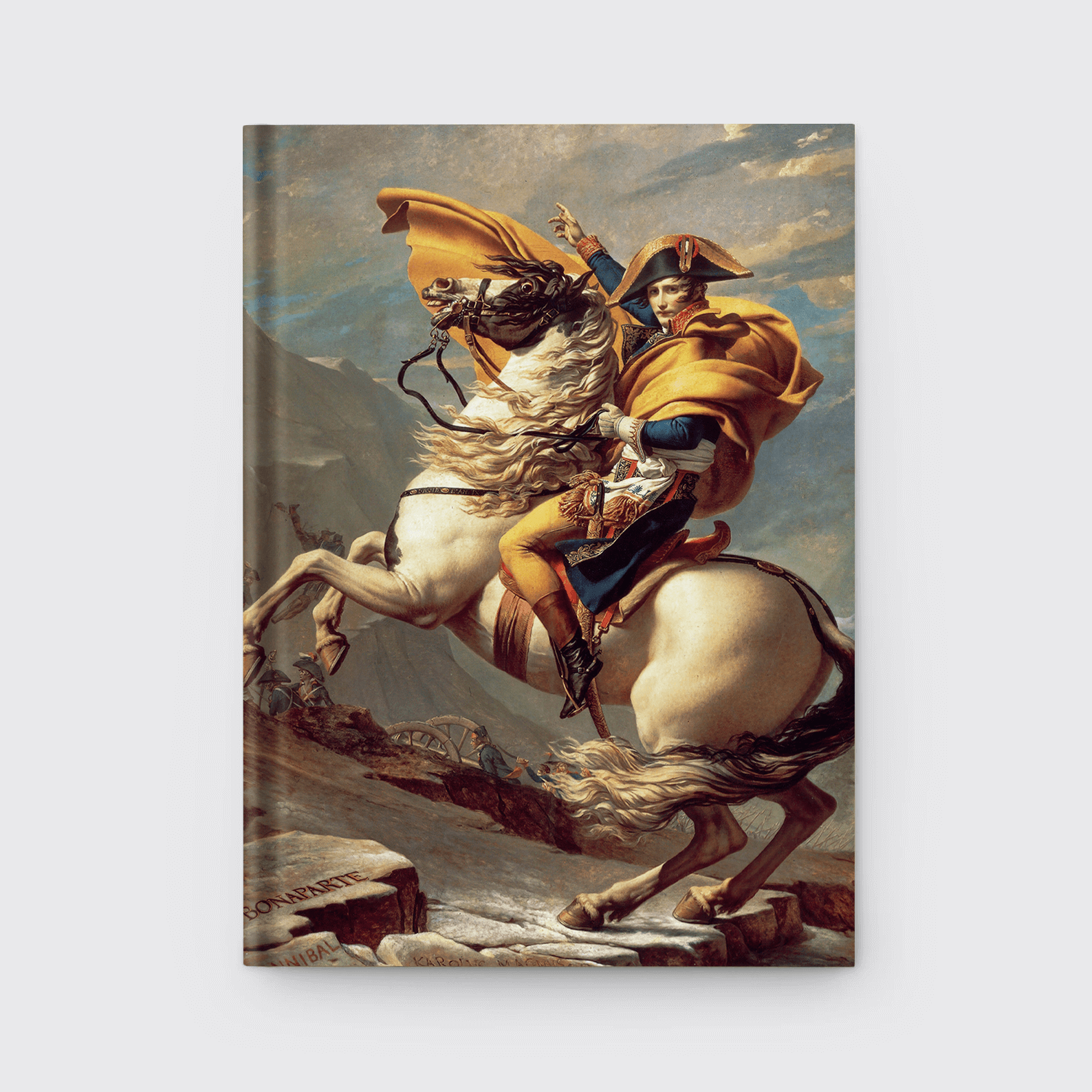 Notebook Napoleon Crossing The Alps, 1800 by Jacques Louis David