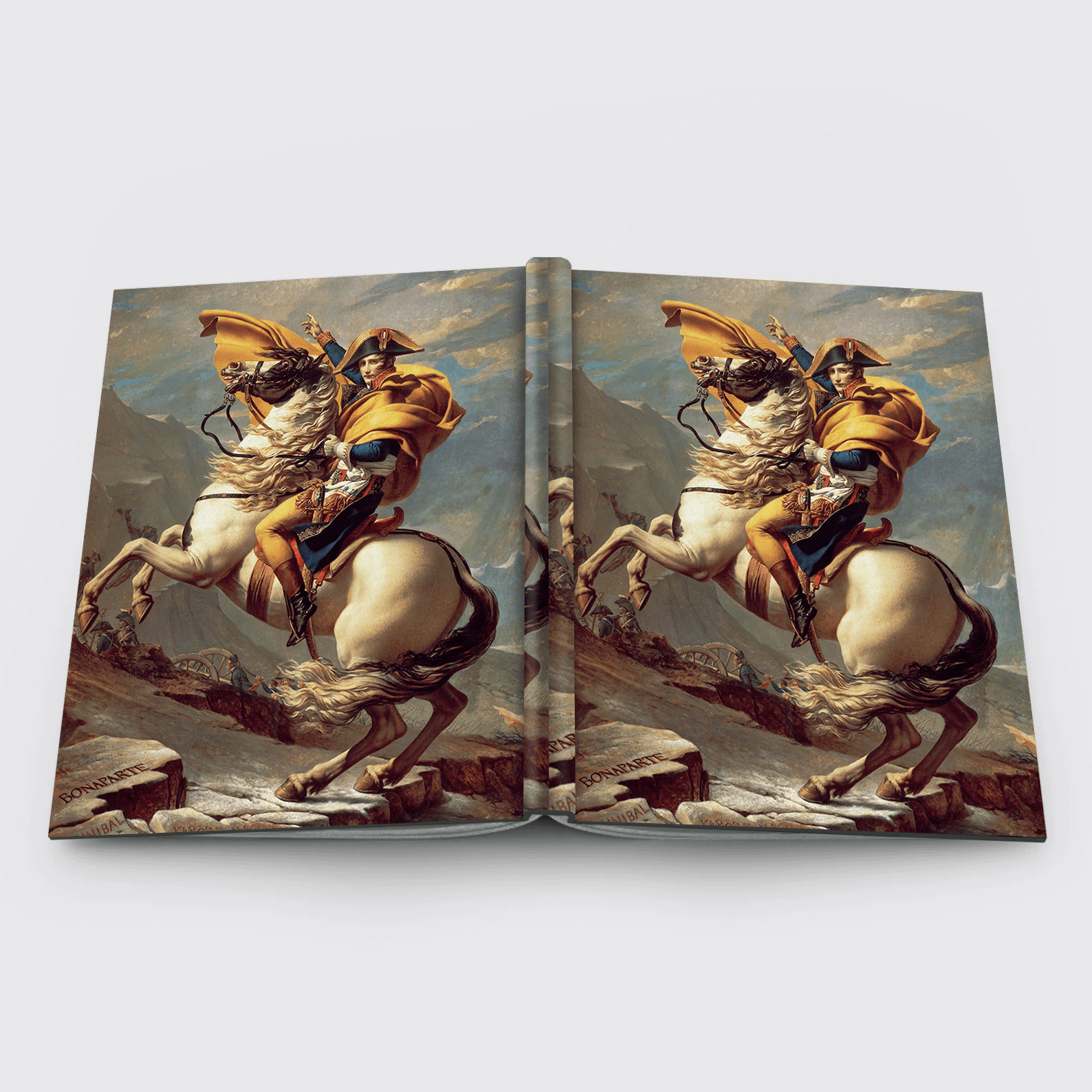 Notebook Napoleon Crossing The Alps, 1800 by Jacques Louis David