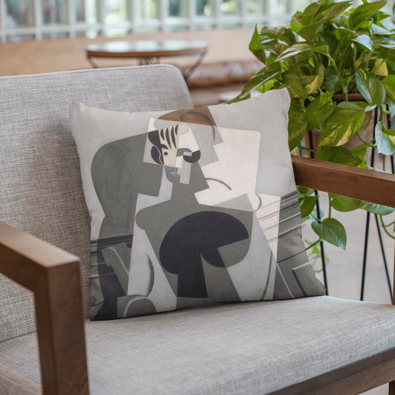 Cushion Cover Portrait of Josette Gris by Juan Gris