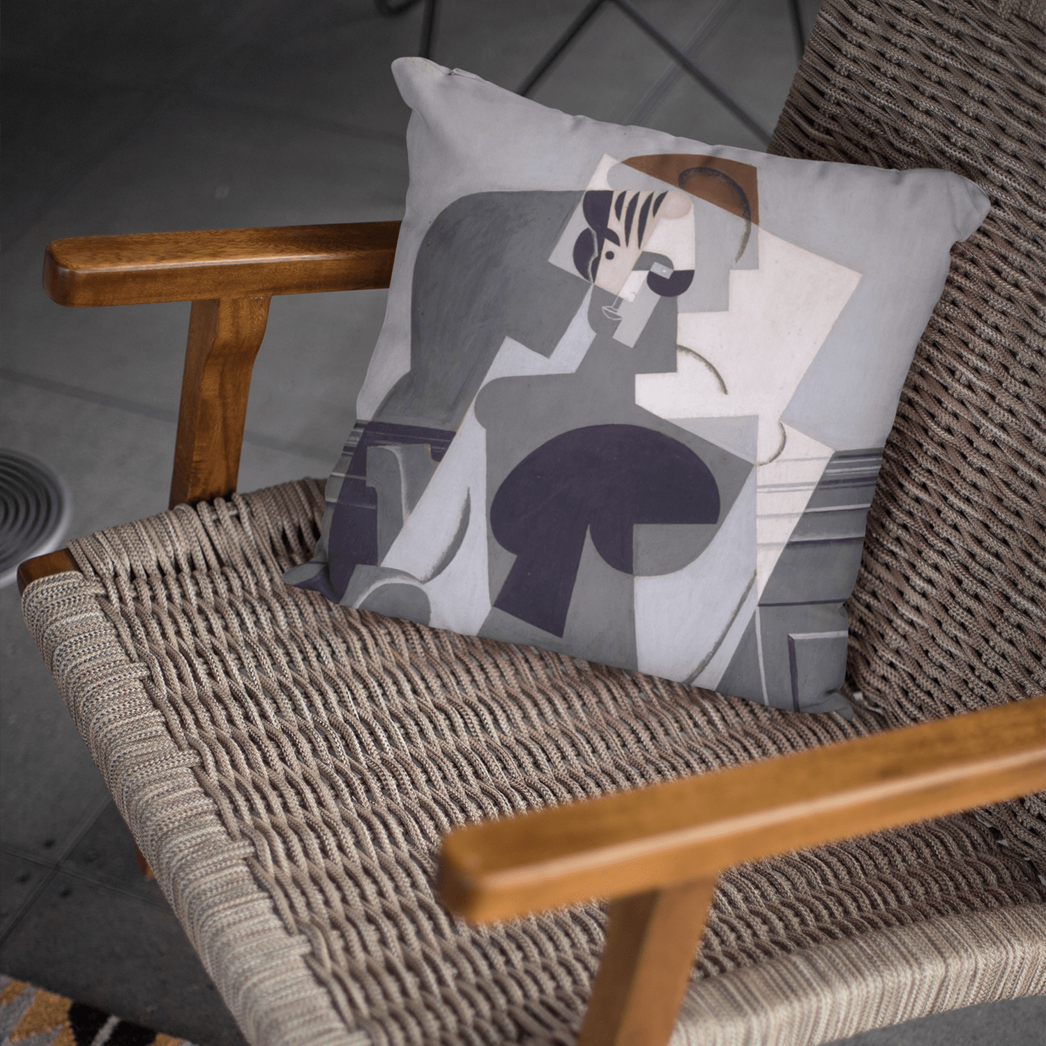 Cushion Cover Portrait of Josette Gris by Juan Gris