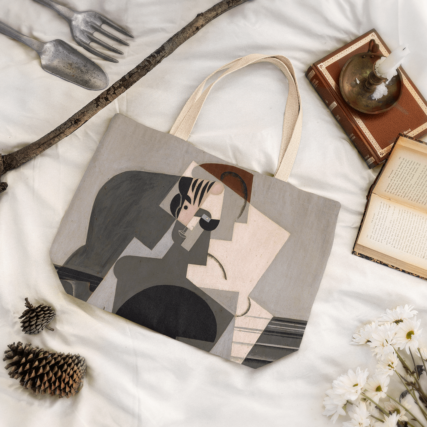 Tote Bag Portrait of Josette Gris by Juan Gris