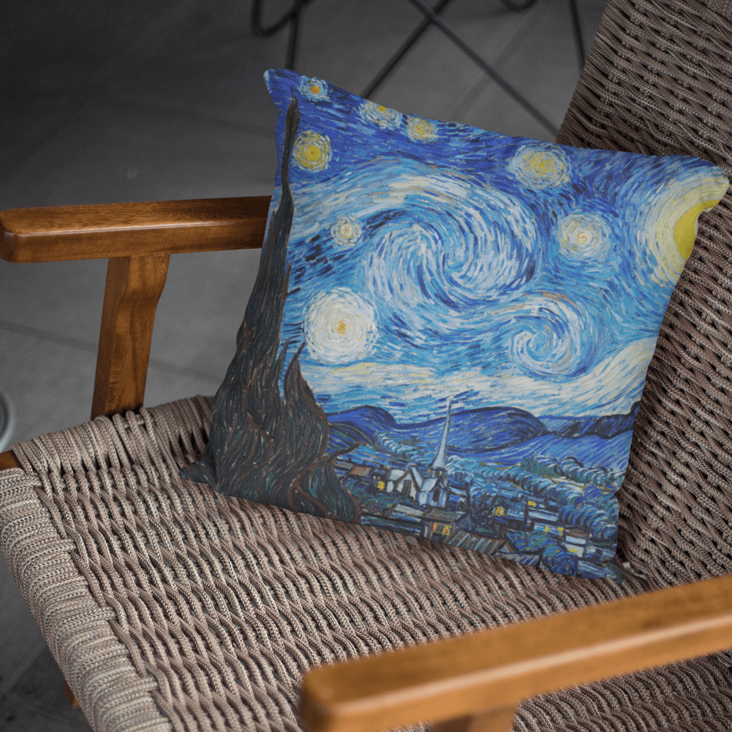 Cushion Cover The Starry Night, 1889 by Vincent Van Gogh