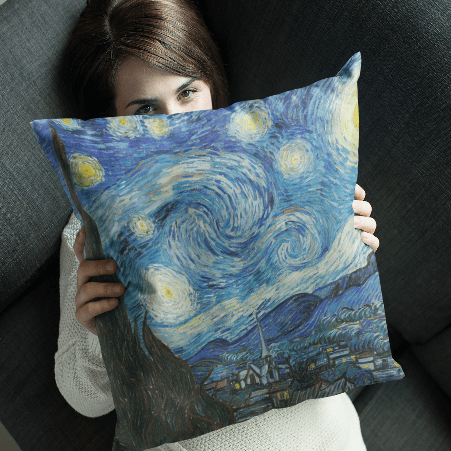 Cushion Cover The Starry Night, 1889 by Vincent Van Gogh