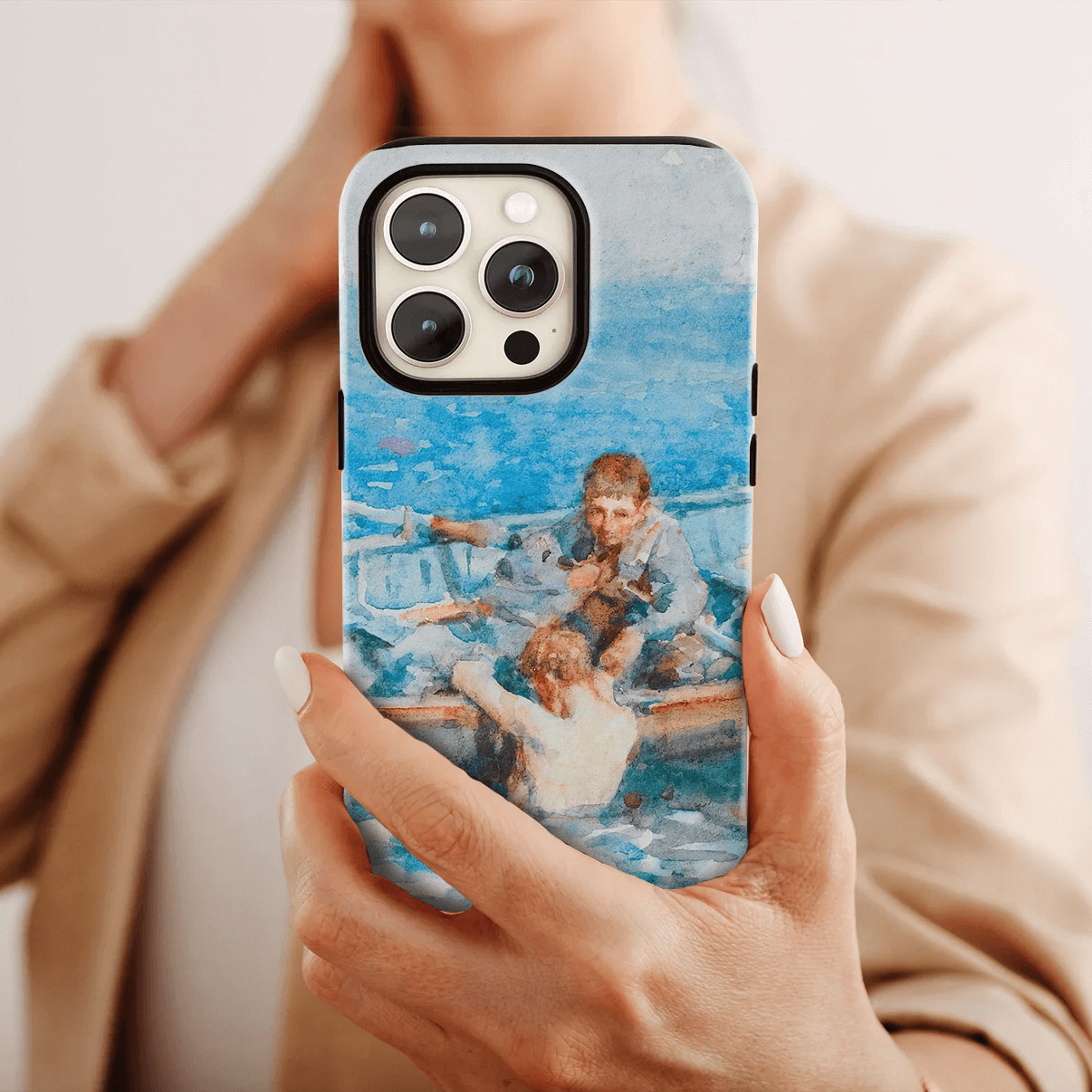 Phone Case Study For August Blue by Henry Scott Tuke