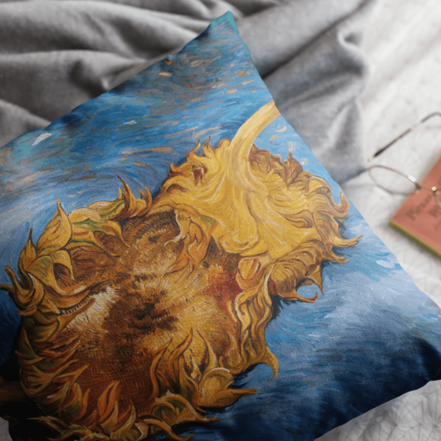 Cushion Cover Sunflowers, 1887 by Vincent Van Gogh