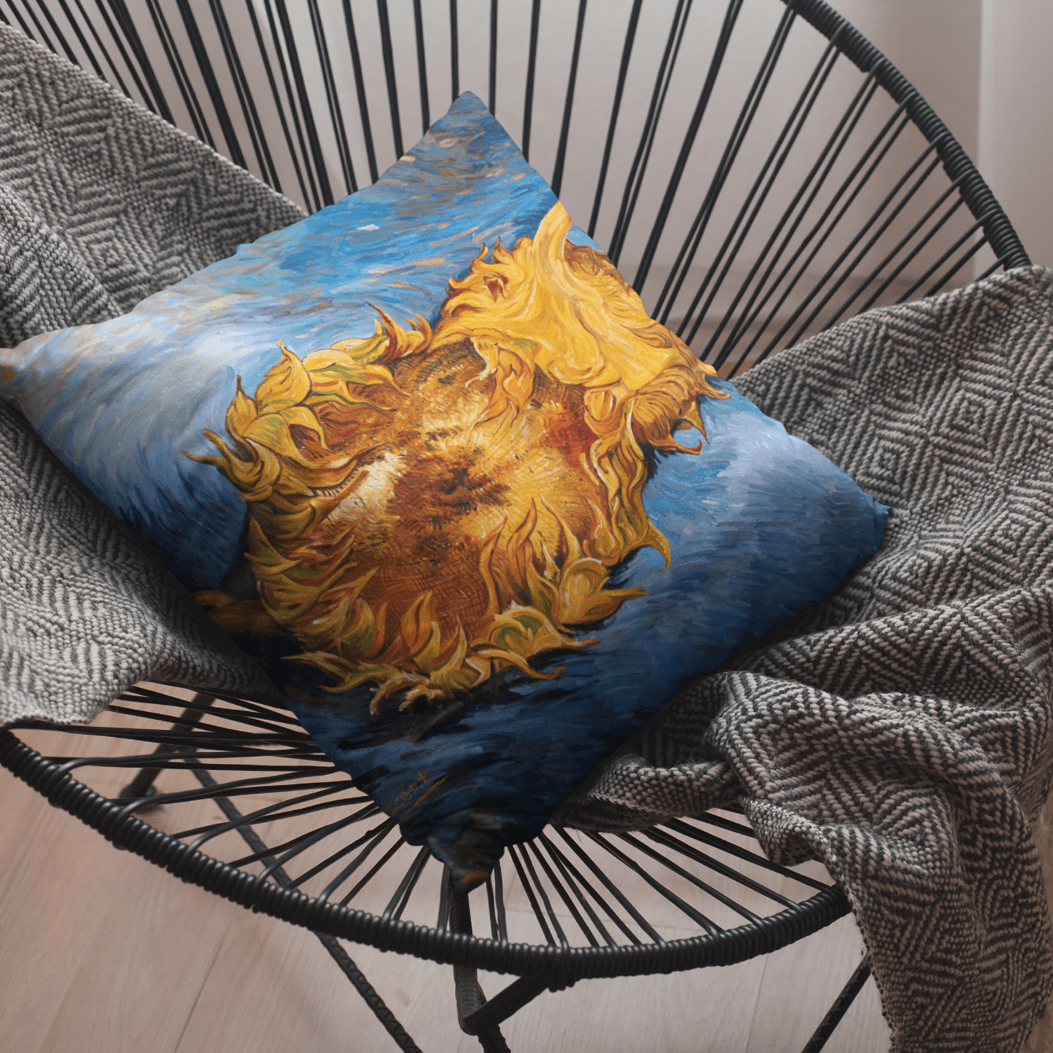 Cushion Cover Sunflowers, 1887 by Vincent Van Gogh