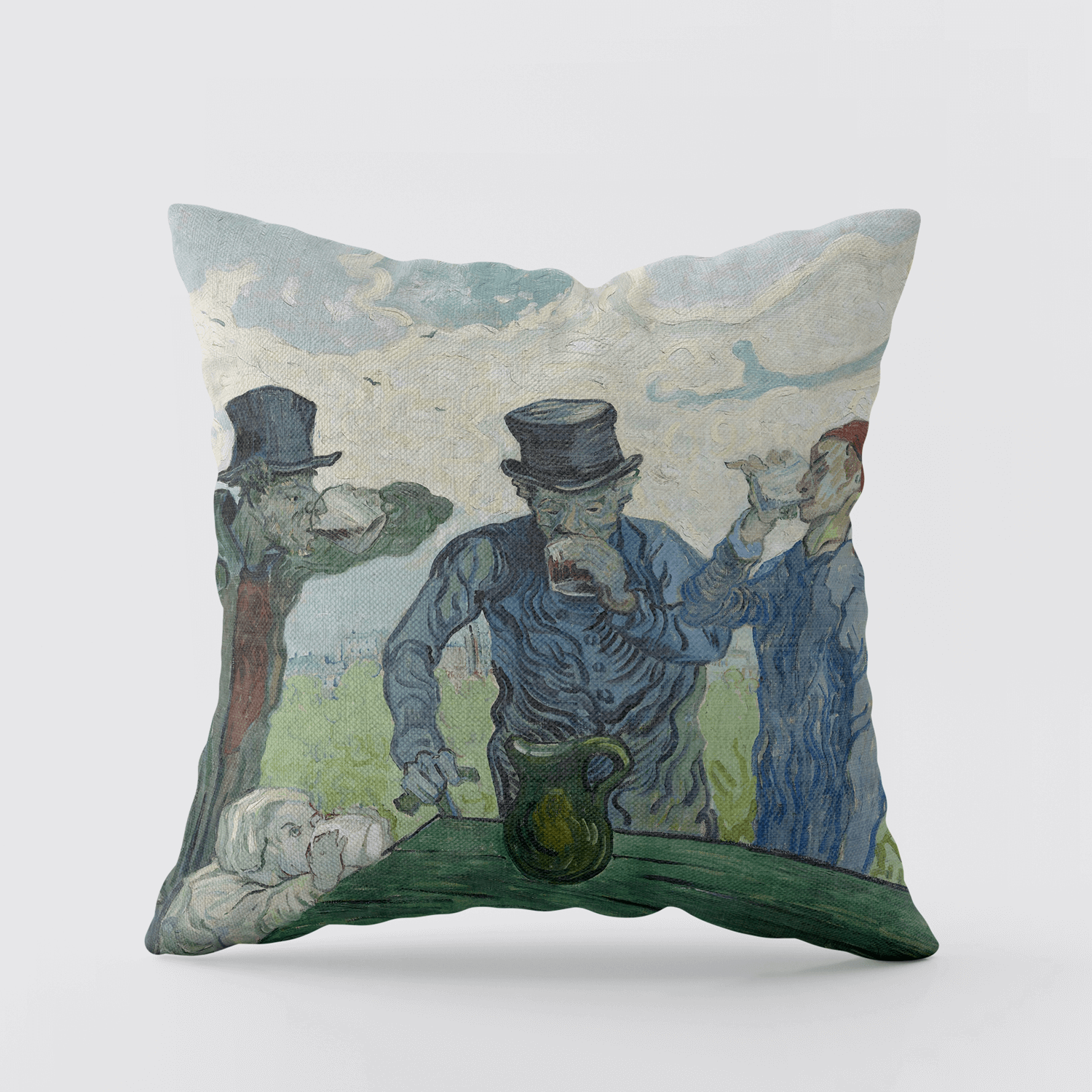 Cushion Cover The Drinkers, 1890 by Vincent Van Gogh