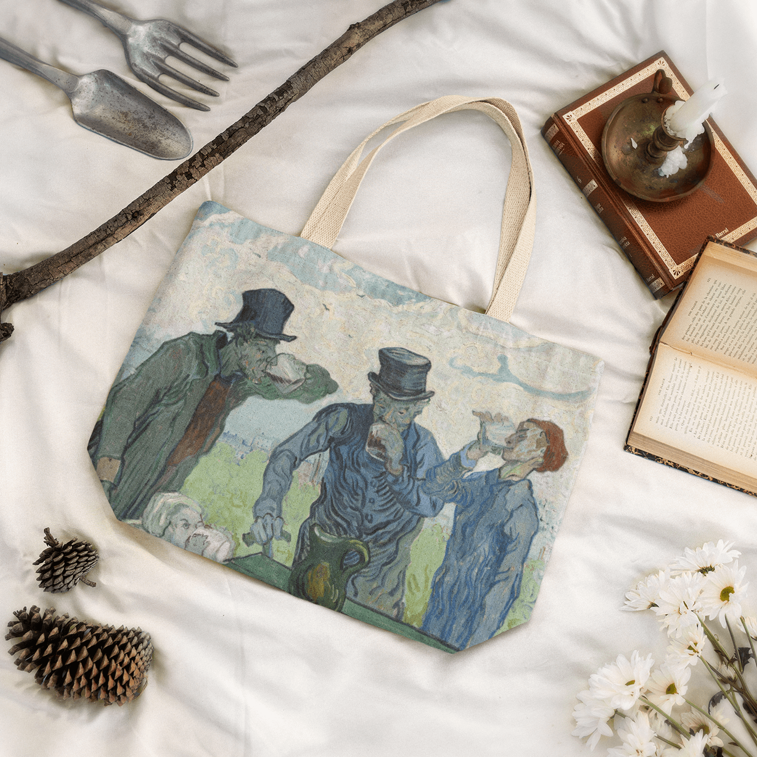 Tote Bag The Drinkers by Vincent Van Gogh