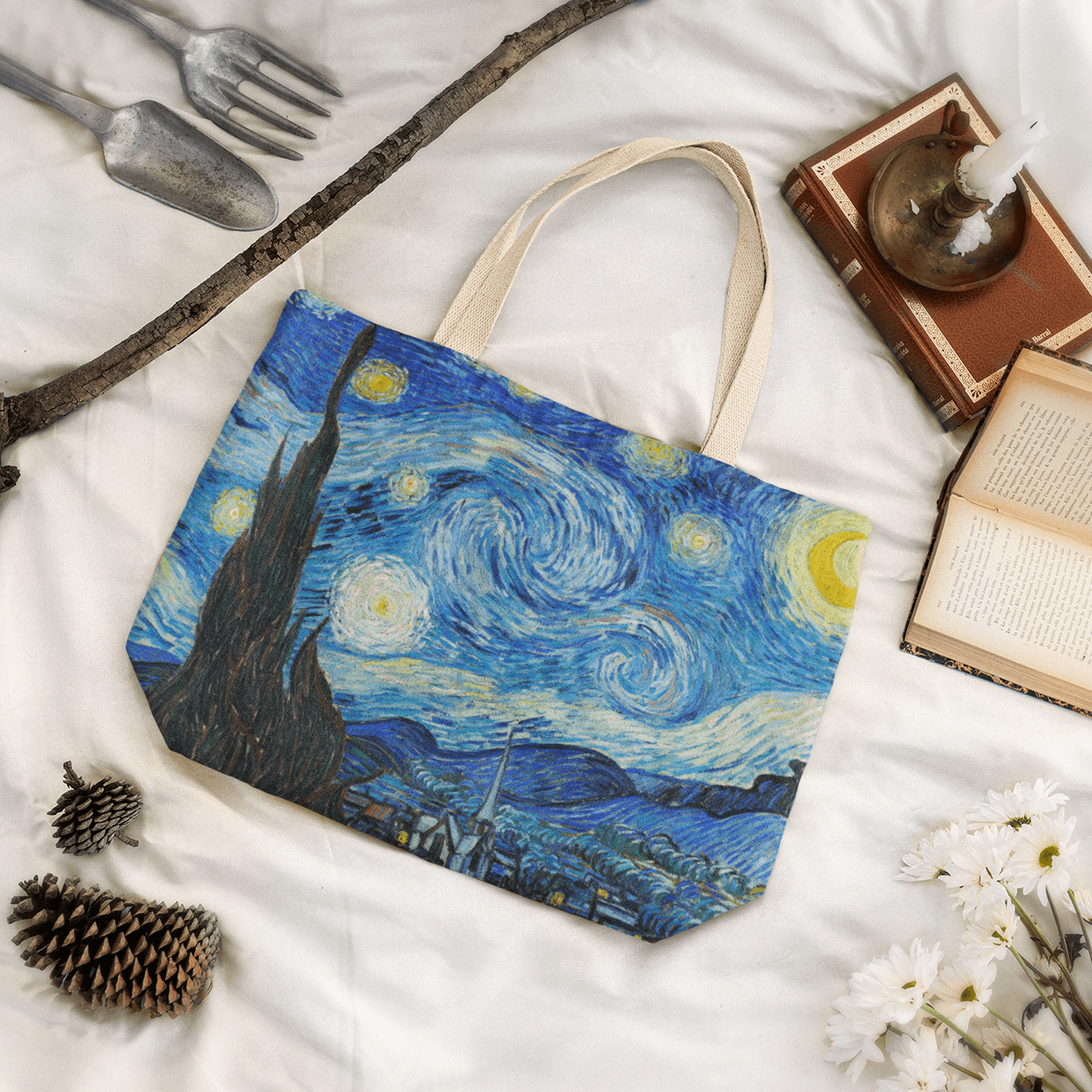 Tote Bag The Starry Night by Vincent Van Gogh