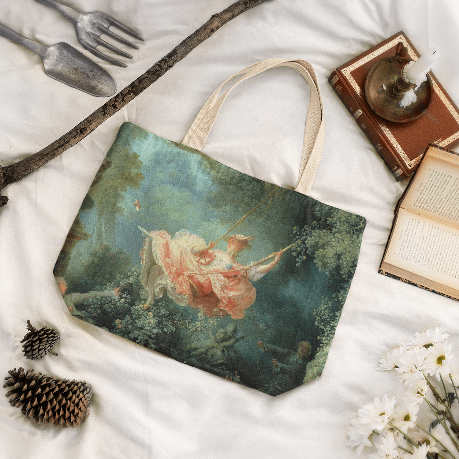 Tote Bag The Swing by Jean-Honore Fragonard