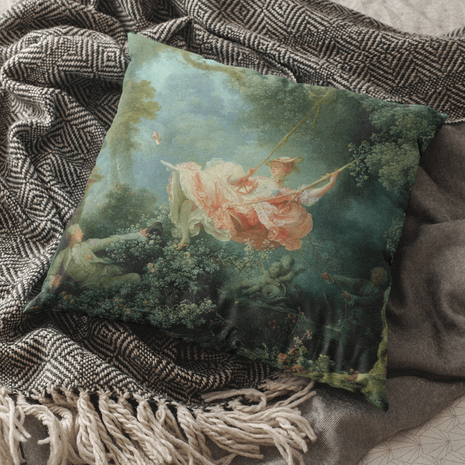 Cushion Cover The Swing, 1767 by Jean-Honore Fragonard